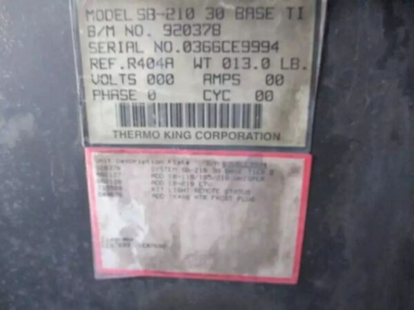 Buy Thermo King SB-210 Trailer Refrigeration System Online - Image 17